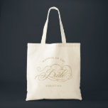 Modern calligraphy gold Mother of the Bride Tote Bag<br><div class="desc">A timeless and elegant mother of the bride gift tote bag featuring refined calligraphy script on a classic background,  perfect for a formal and sophisticated wedding celebration. For customisation or additional products featuring this design,  please feel free to contact me.</div>