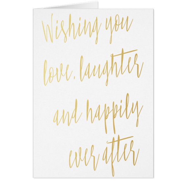 Modern calligraphy gold "Wishing you love" (Front)