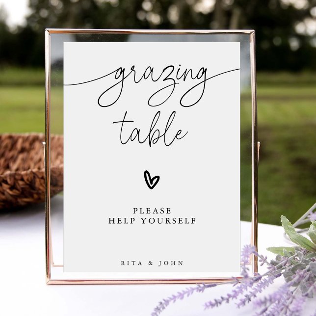 Modern Calligraphy Grazing Table Wedding Sign (Creator Uploaded)