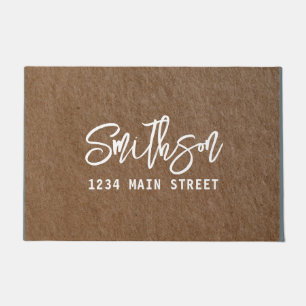 Modern Calligraphy Handwritten Script Rustic   Doormat