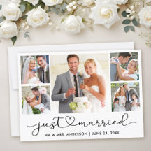 Modern Calligraphy Heart Script 5 Photos Wedding