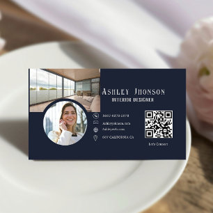 Modern Calligraphy House Décor Interior Designer  Business Card