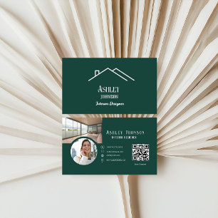 Modern Calligraphy House Décor Interior Designer Business Card