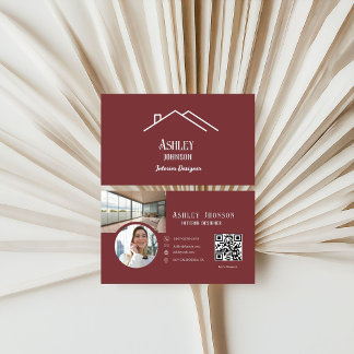 Modern Calligraphy House Décor Interior Designer Business Card