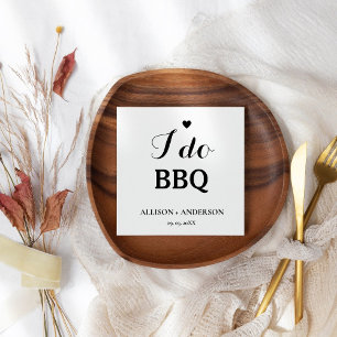 Modern calligraphy i do bbq bridal shower  napkin