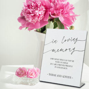 Modern Calligraphy In Loving Memory Memorial Sign