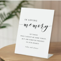 Modern Calligraphy In Loving Memory Wedding Table