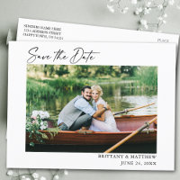 Modern Calligraphy Ink Pen Photo Save The Date