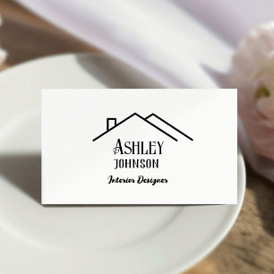 Modern Calligraphy Interior Designer House decor Business Card