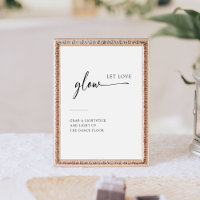 Modern Calligraphy Let Love Glow Wedding Send Off