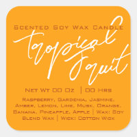 Modern Calligraphy Lettering Yellow Orange Candle