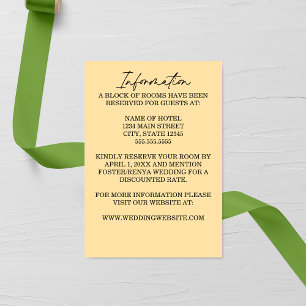 Modern Calligraphy Magnolia Wedding Enclosure Card