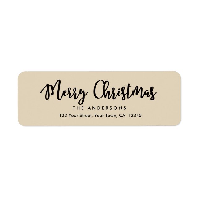 Modern Calligraphy Merry Christmas Script Holiday (Front)