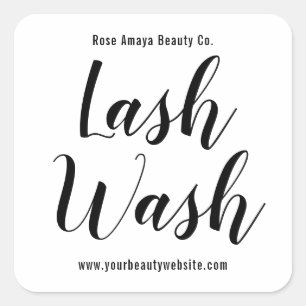 Modern Calligraphy Minimal Lash Wash Product Label