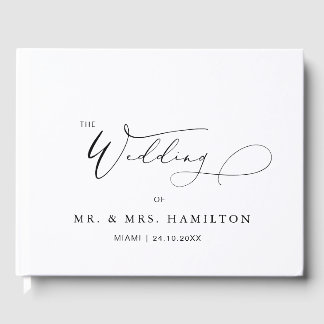 Modern Calligraphy Minimalist Wedding Guest Book