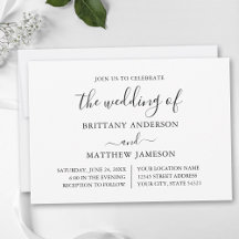 Modern Calligraphy Minimalist Wedding