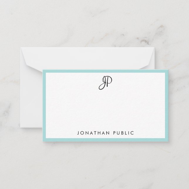 Modern Calligraphy Monogram Simple Template Chic (Front)