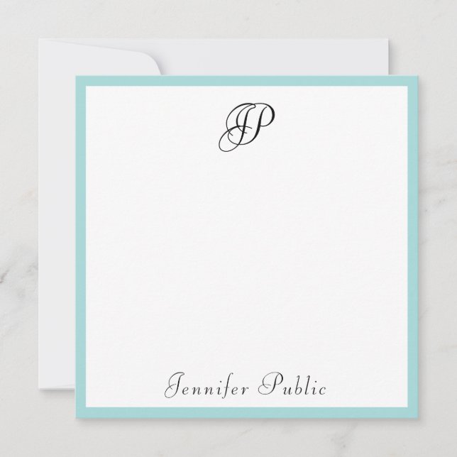 Modern Calligraphy Monogrammed Minimalist Template (Front)