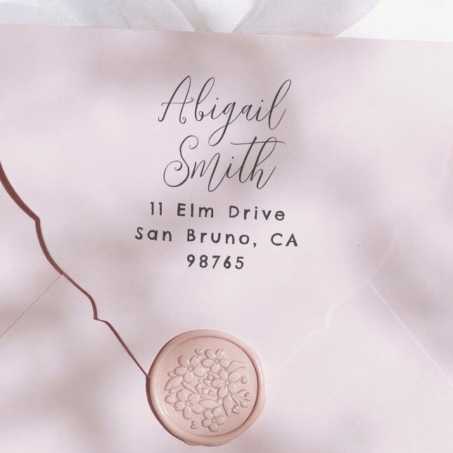 Modern Calligraphy Name & Return Address Self-inking Stamp (Creator Uploaded)