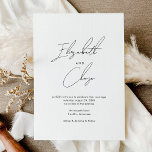 Modern Calligraphy Names Stylish Wedding Invitation<br><div class="desc">Modern Calligraphy Names Stylish Wedding Invitation features the couple's names in a chic calligraphy,  along with a simple,  modern layout.</div>