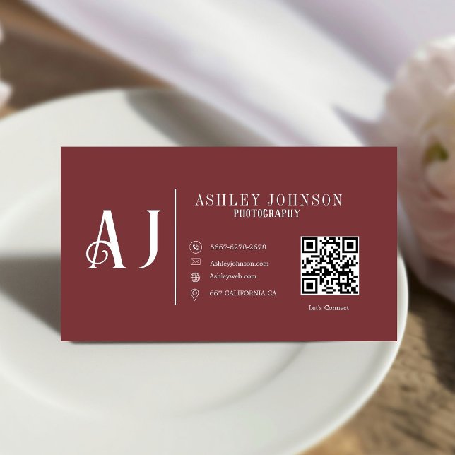 Modern Calligraphy Photographer photography  Business Card (Creator Uploaded)