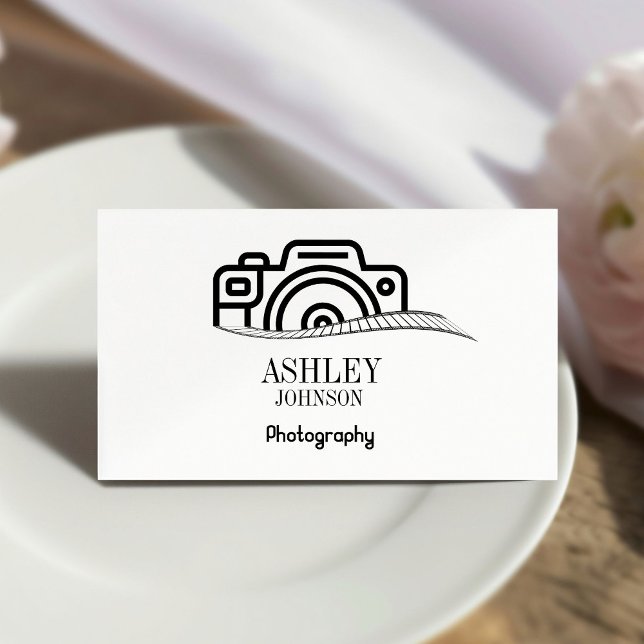 Modern Calligraphy Photographer Photography  Business Card (Creator Uploaded)