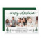 Modern Calligraphy Pines Christmas 3 Photo Green