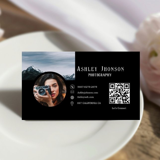 Modern Calligraphy Professional Photography Business Card (Creator Uploaded)