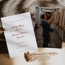 Modern Calligraphy Red Wedding