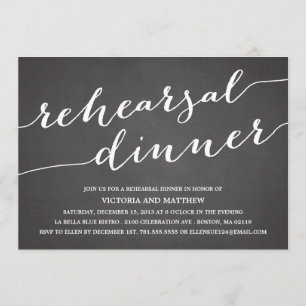 MODERN CALLIGRAPHY REHEARSAL DINNER INVITATION