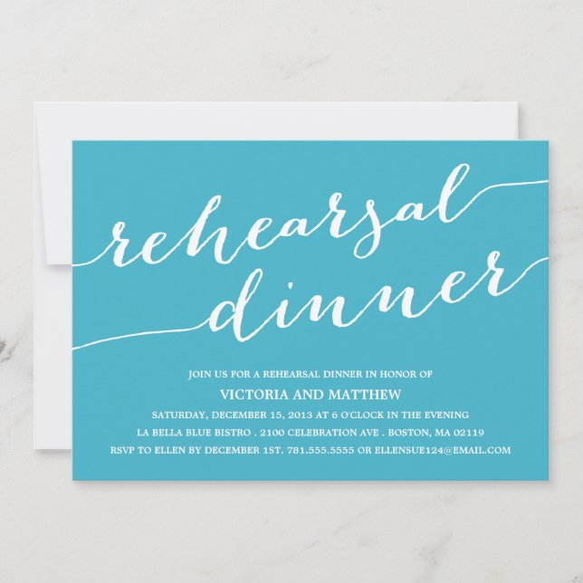 MODERN CALLIGRAPHY | REHEARSAL DINNER INVITATION (Front)