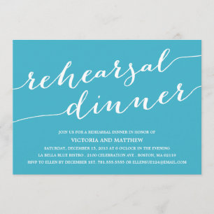 MODERN CALLIGRAPHY REHEARSAL DINNER INVITATION
