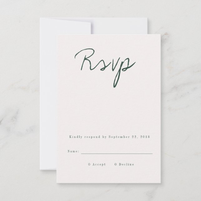 Modern Calligraphy RSVP Card (Front)