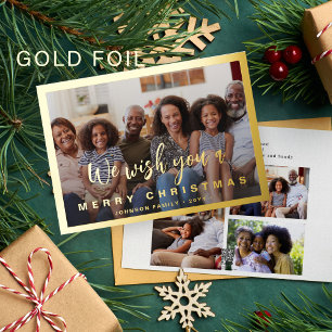 Modern calligraphy script 4 photo Christmas gold