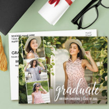 Modern Calligraphy Script 4 Photo Graduation Party