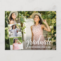 Modern Calligraphy Script 4 Photo Graduation Party