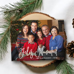 Modern Calligraphy Script Feliz Navidad Photo Postcard<br><div class="desc">Modern Calligraphy Script Feliz Navidad Family Photo Merry Christmas Holiday Postcard</div>