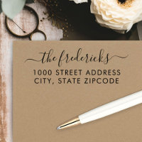 Modern Calligraphy Script Last Name Return Address