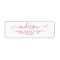 Modern Calligraphy Script Magenta Pink Last Name