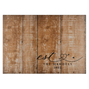 Modern Calligraphy Script Personalised Cutting Board