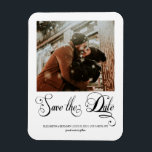 Modern Calligraphy Script Photo Save The Date Magnet<br><div class="desc">Minimal and elegant design printed Modern Calligraphy Script Photo Save The Date Magnet that can be customized with your text. Please click the "Customize it" button and use our design tool to modify this template. Check out the Graphic Art Design store for other products that match this design!</div>