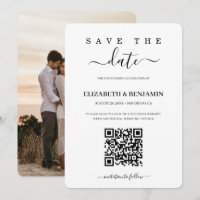 Modern Calligraphy Script QR Code Photo Save The D