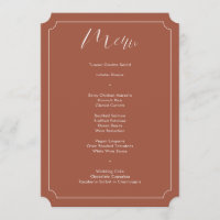 Modern Calligraphy Script Terracotta Wedding 