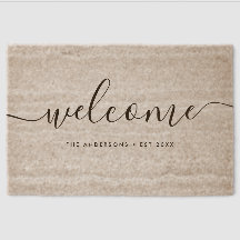 Modern Calligraphy Script Welcome Family Name