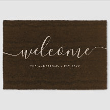 Modern Calligraphy Script Welcome Family Name