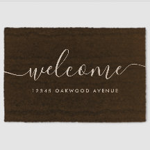 Modern Calligraphy Script Welcome Street Address