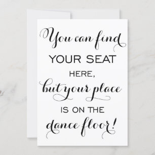 Modern Calligraphy Seat Plan Wedding Sign Card