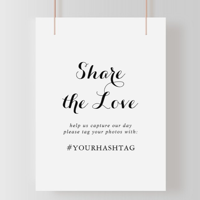 Modern Calligraphy Share the Love Hashtag Sign (Creator Uploaded)