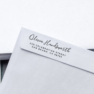 Modern Calligraphy Simple Custom Return Address Self-inking Stamp