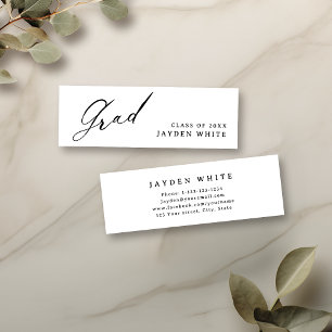 Modern Calligraphy Simple Graduation Name Card